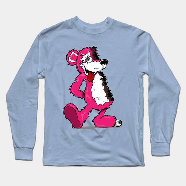 Breaking Bear Long Sleeve T-Shirt by Mike Hampton Art